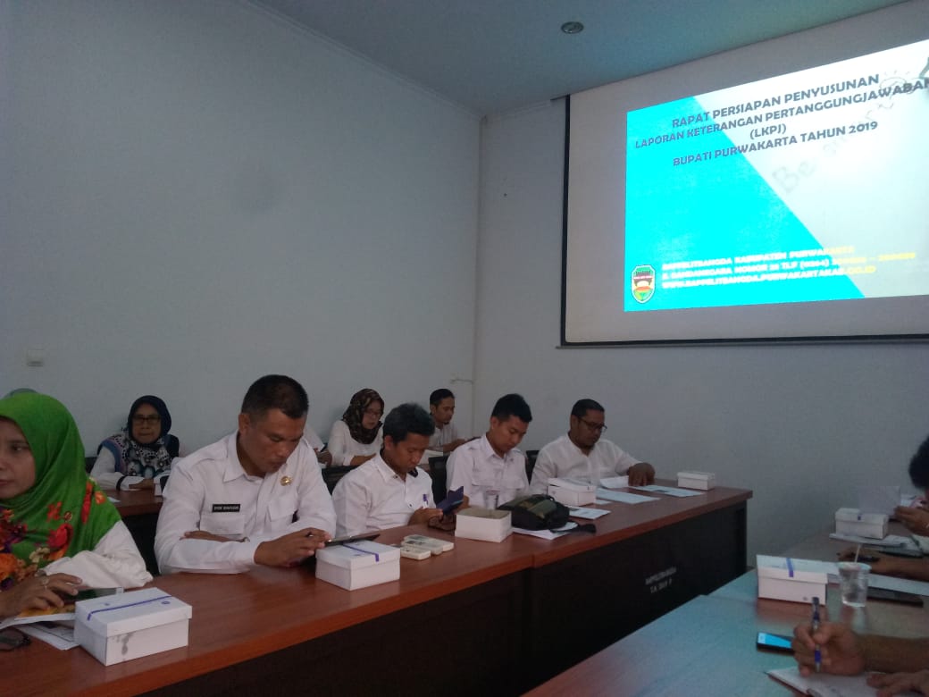 Pelaksanaan Rapat Persiapan Penyusunan LKPJ Bupati Purwakarta Tahun 2020 Pada Hari Selasa, Tanggal 14 Januari 2020